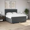 vidaXL Boxspringbett mit Matratze Dunkelgrau 200x200 cm Stoff 3292896 Bild 4