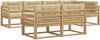 vidaXL Outdoor-Sofagarnitur mit Kissen 6 pcs Weiß und Beige Polyester 3386572 Bild 2