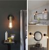 ZMH Deckenleuchte E27 Deckenlampe Schwarz-Gold Deckenstrahler Industrial 1 Flammig Vintage Wandstrahler Schwenkbar Modern Spotleuchte für Küche Flur Gänge Nachttisch Wohnzimmer Schlafzimmer Bild 4