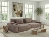 Big-Sofa 290 cm breit Federkern Polsterung tiefe Lounge Couch Cord Braun Taupe Bild 2