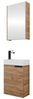 Planetmöbel Badmöbel-Set Badmöbel-Set 40cm mit Spiegelschrank Gold Eiche, (Komplett-Set, 3-St), Badmöbel, Breite 40 cm, Soft-Close-Funktion Bild 1