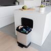 Curver Duo Tretmülleimer Deco 10L+18L Silbern 443816 Bild 4