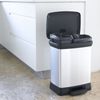 Curver Duo Tretmülleimer Deco 10L+18L Silbern 443816 Bild 3