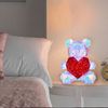 LED Dekoleuchte, Tischlampe, Kristalloptik Bär, H 30 cm Bild 5