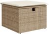 vidaXL 4-tlg. Garten-Sofagarnitur mit Kissen Beige Poly Rattan 3325354 Bild 5