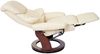 MCA Relaxsessel Calgary 2, Fernsehsessel Sessel, Echtleder 150kg belastbar ~ creme, Walnuss-Optik Bild 5