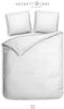 Heckett & Lane Mako-Satin Bettwäsche 155x220 Punto white weiß Punkte Wende uni Bild 3
