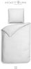 Heckett & Lane Mako-Satin Bettwäsche 155x220 Punto white weiß Punkte Wende uni Bild 4