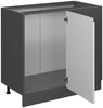 Eckunterschrank R-Line Weiß 86 cm J-Shape, AP Anthrazit Vicco Bild 4