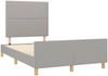 vidaXL Bettgestell ohne Matratze Hellgrau 120x200 cm Stoff 3124960 Bild 4