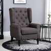 HOMCOM Sessel Einzelsessel, Akzentsessel mit Tufting Holzfüße (Ohrensessel, 1-St, Relaxsessel), für Wohnzimmer, Braun Bild 5