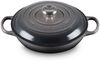 Le Creuset Signature Gusseisen Gourmet-Profitopf, Rund, Ø 26 cm, 2,2 l, Für alle Herdarten inkl. Induktion geeignet, 4,205 kg, Flint, 21180264442430 Bild 2