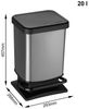 Rotho 'Paso' Treteimer, Kunststoff, 20 Liter, Carbon Bild 4