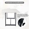Esszimmer-Set 5-teilig Tisch 140x80cm + 4 Grau Samtstühle Metallbeine moderner Küchentisch Bild 5
