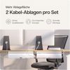 Desktronic Kabelkanal Schreibtisch, 2x43cm, Hochwertiger Stahl, Kabel Organizer für Kabelführung Weiß Bild 2