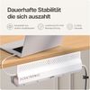 Desktronic Kabelkanal Schreibtisch, 2x43cm, Hochwertiger Stahl, Kabel Organizer für Kabelführung Weiß Bild 4