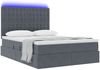 vidaXL LED-Speicherbett mit Matratze Dunkelgrau 140 x 200 cm Samt 3372790 Bild 3