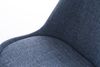 CLP Stuhl Pegleg Stoff Rund mit Sitzpolster und runden Holzbeinen,blau natura Bild 5