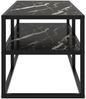 vidaXL TV-Schrank Schwarz mit Schwarzer Marmor-Optik Glas 100x40x40 cm 322858 Bild 3