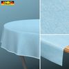 ANRO Tischdecke DanceDirty abwaschbar Leinenoptik wetterfest Falschuni Modern (Einzelstück 1-tlg, eine Tischdecke), Stofftischdecke schmutzabweisend Rund 100 Uni Hellblau Bild 2