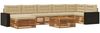 vidaXL Outdoor-Sofagarnitur mit Kissen 8 pcs Natur und Beige 3383666 Bild 2