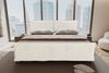 99rooms Vero Plus Familienbett Boxspringbett 260×200 cm Cordstoff POSO Creme Bild 2