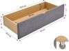 Homestyle4u Polsterbett inkl. Lattenrost und Schubladen, 140x200 cm, 4 Schubladen Bild 4