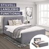 Homestyle4u Polsterbett inkl. Lattenrost und Schubladen, 140x200 cm, 4 Schubladen Bild 5