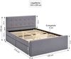 Homestyle4u Polsterbett inkl. Lattenrost und Schubladen, 140x200 cm, 4 Schubladen Bild 3