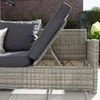 HOME DELUXE 'Bahia' Sitzgruppe mit Tisch, Polyrattan grau / Kissen anthrazit Bild 3