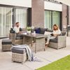 HOME DELUXE 'Bahia' Sitzgruppe mit Tisch, Polyrattan grau / Kissen anthrazit Bild 2