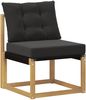 vidaXL Outdoor-Sofagarnitur mit Kissen 11 pcs Weiß und Schwarz 3389942 Bild 4