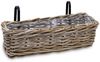 Spetebo Balkonkasten Rattan Balkonkasten natur (Stück, 1 St, Holz Blumenkasten), Weide Pflanzkorb mit Halterung Bild 2