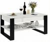 TREND WERK Couchtisch Lift-Couchtisch höhenverstellbar Sofatisch 92×54 cm mit Stauraum, verstecktem Fach Wohnzimmertisch Holz modern Bild 3