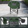 Skandika Campingstuhl Moonchair Sirkka Gartenstuhl, Faltsessel bis 150 kg, klappbar, faltbar (stabiles Rahmensystem, praktische Seitentasche), gepolstert, Tragegriff, Kühlfach, Anti-Rutsch-Füße, Mondsessel Camping Bild 3