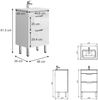Waschbeckenunterschrank Clayton Weiß 2 Teile, mit Waschbecken und 2 Schubladen Vicco Bild 3