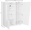 Dmora Anzeigefenster Ask, Sideboard mit Glastür, Mehrzweck-Wohnzimmermöbel mit LED-Licht, 100 % Made in Italy, 120 x 43 x 146 cm, Schiefer, Bild 3