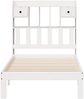 vidaXL Massivholzbett mit Regal ohne Matratze Weiß 90x200 cm Kiefer 3322596 Bild 4