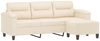 vidaXL 3-Sitzer-Sofa mit Hocker Beige 180 cm Mikrofasergewebe 3201236 Bild 3