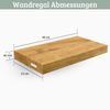 Wandregal Holz schwebend KYLO - Eichenholz Massiv | Bücherregal Schwebendes Regal Hängeregale für Wohnzimmer | 40x22x4cm Bild 2