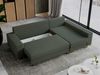 Ecksofa mit Schlaffunktion L-Form mit Bettkasten - DORIAN-Non - Grün Boucle Bild 3