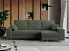 Ecksofa mit Schlaffunktion L-Form mit Bettkasten - DORIAN-Non - Grün Boucle Bild 2
