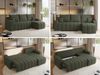 Universelles Ecksofa in Streifen genäht mit Schlaffunktion und Bettkasten, modern Stil - KIRASSO - Grün Boucle Bild 2