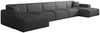 Wohnlandschaft Sofa U-Form CELES PREMIUM XL in Stoff Scala Anthrazit Bild 2