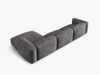Micadoni Ecksofa Martina 3-Sitzer Rechts Samt Grau Bild 4