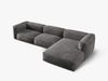 Micadoni Ecksofa Martina 3-Sitzer Rechts Samt Grau Bild 3
