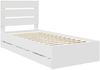 vidaXL Bettrahmen mit Schubladen Weiß 90 x 190 cm Ingenieurs Holz 3411863 Bild 4