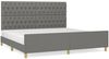 Doppelbett mit Kopfteil Stoff Dunkelgrau 200x200 cm [3125325] Bild 2