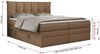 Boxspringbett 7-Zonen Taschenfederkernmatratze und Topper - PREMIUM-10-KING - 180x200cm - Braun Kunstleder - H4 Bild 5