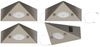 TRANGO LED Unterbauleuchte, 4er Set 6739-42 LED-Küchenunterbauleuchte *COOK* LED Einbauleuchte - Einbaustrahler aus Edelstahl inkl. 4x 4.8 Watt LED Modul 3000K warmweiß - direkt 230 Volt - beliebig erweiterbar, Schalter - Dreieckleuchte – Schrankleuchte Bild 2